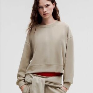 Softstreme Perfectly Oversized Cropped Crew - Riverstone